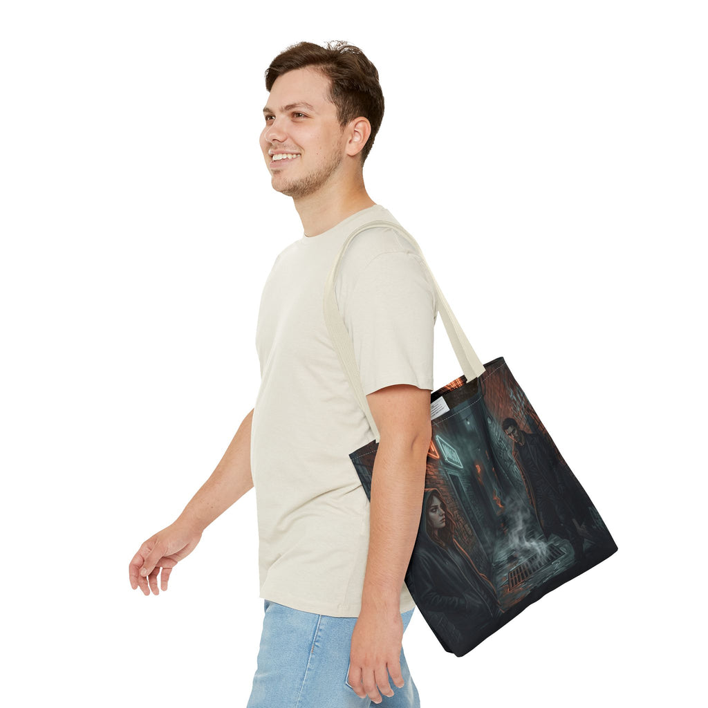 The Hunters Alley Tote Bag - Neon Noir Dark Romance Book Bag