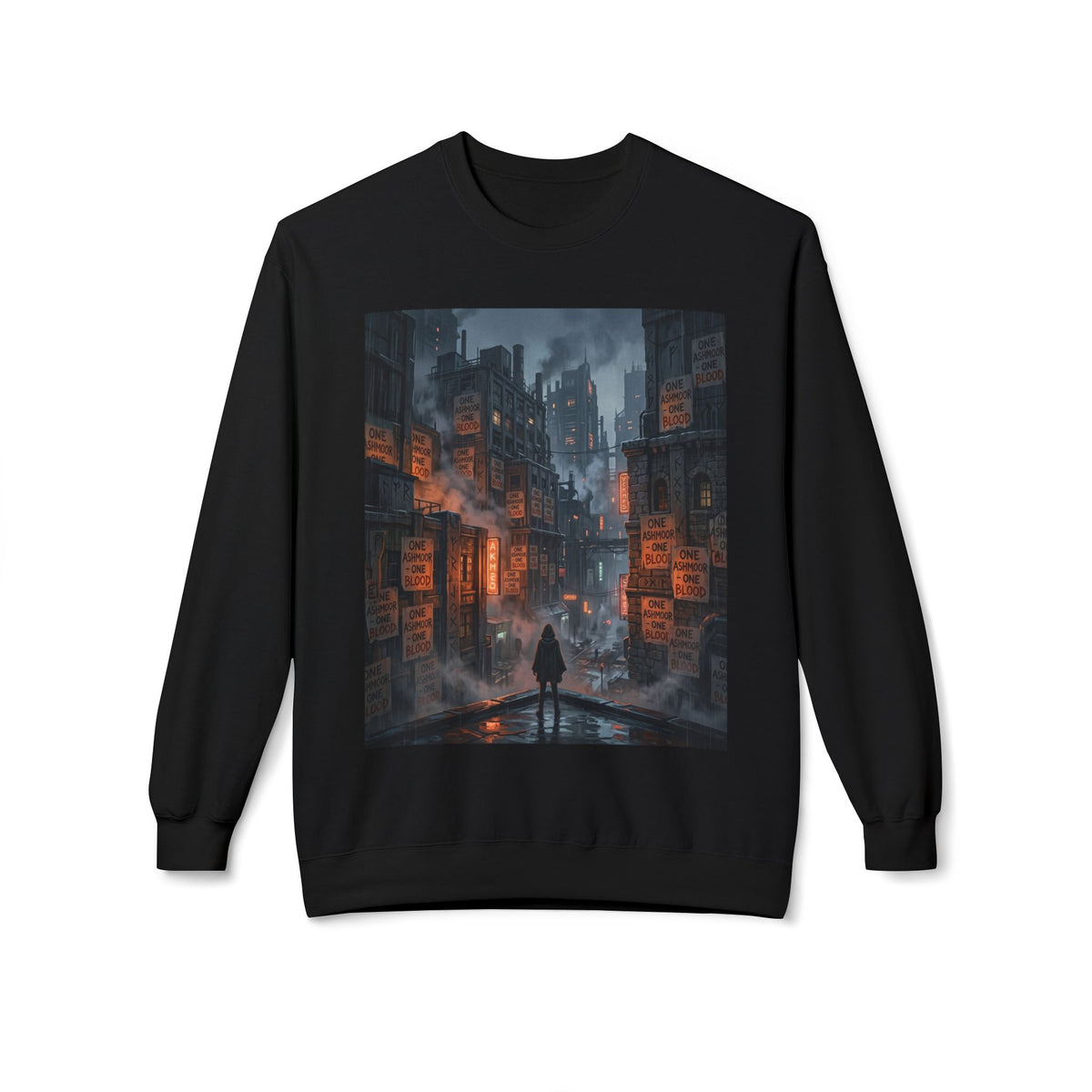 One Ashmoor One Blood Crewneck Sweatshirt - Dark Fantasy City Crew