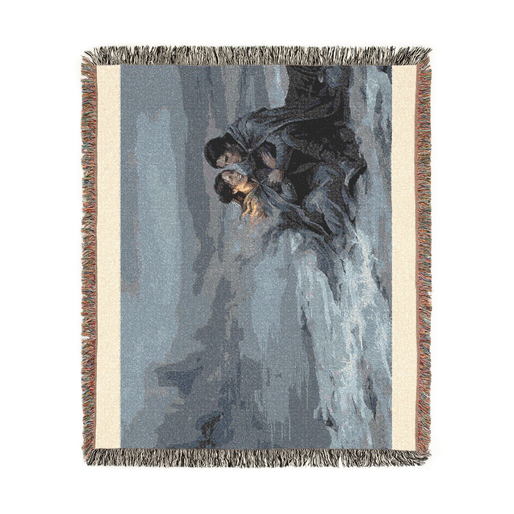 Fireside Embrace Woven Blanket — Nautical Romance Cabin Throw