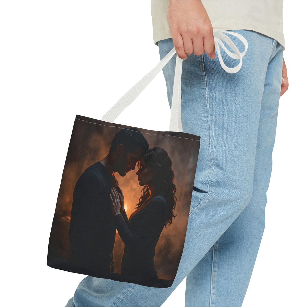Two Shadows One Flame Tote Bag - Dark Romance Book Bag