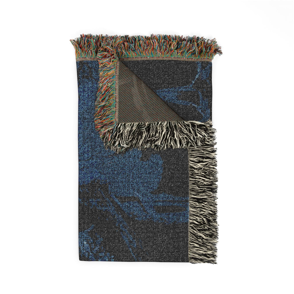 Gothic Cathedral Woven Blanket — Mystical Night Cloister Throw