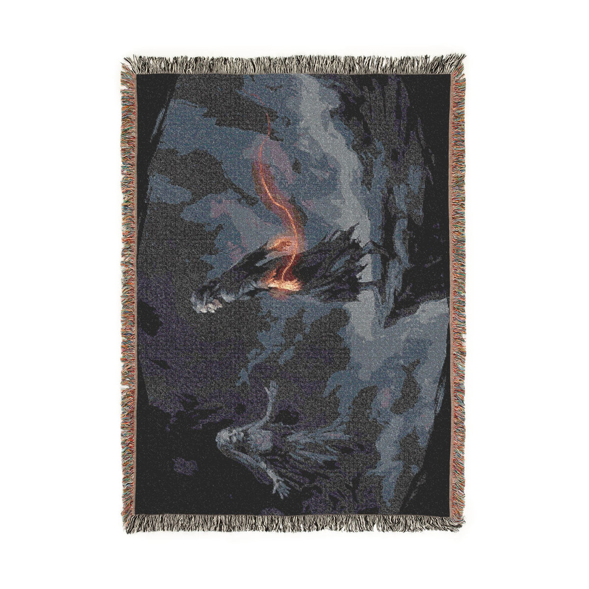 Woven Blanket — Gothic Lantern Nightscape Throw