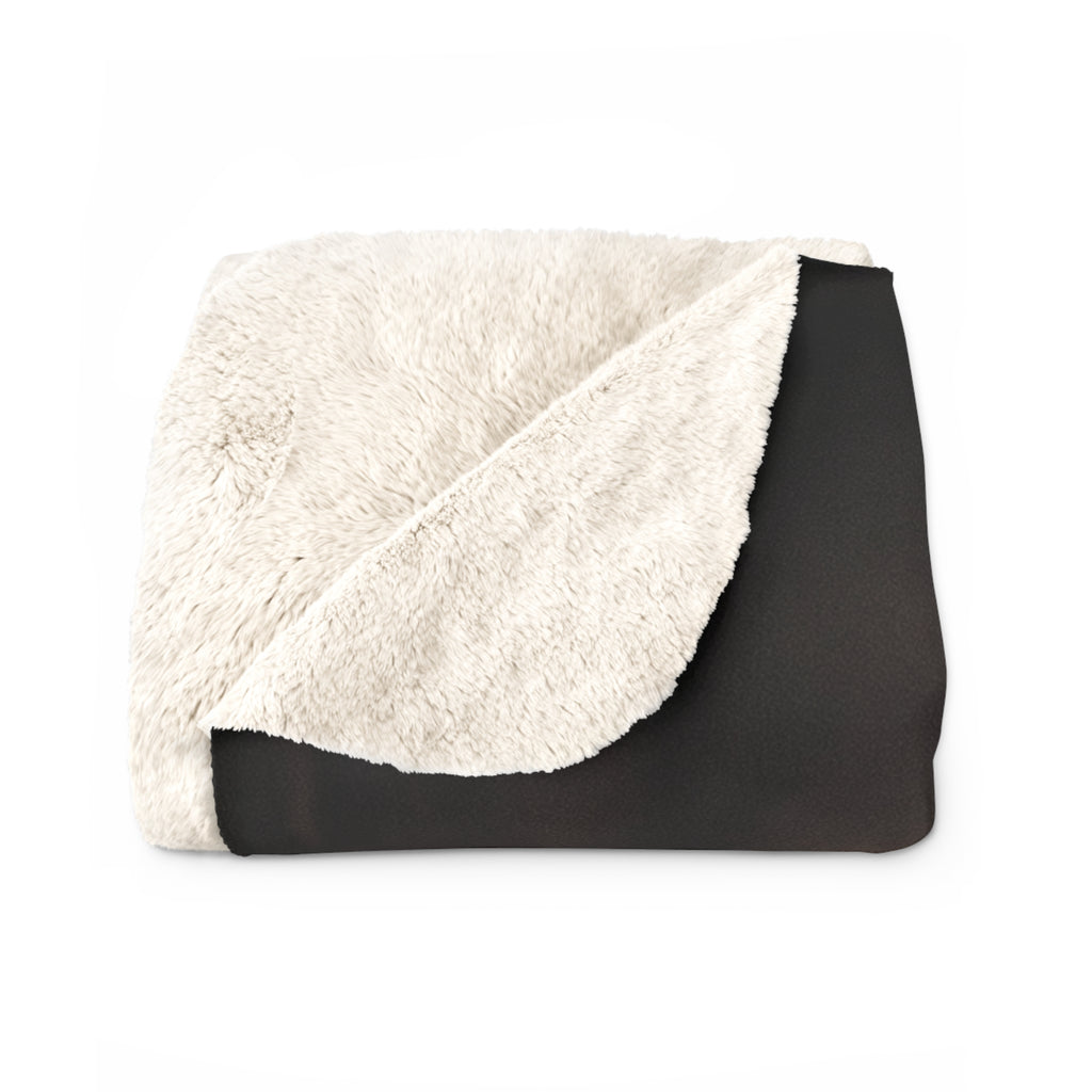 Two Shadows One Flame Sherpa Fleece Blanket - Dark Romance Couple Throw
