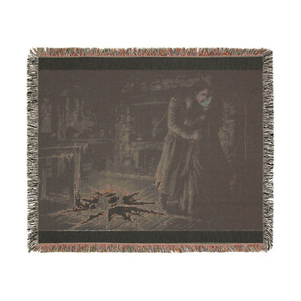 Gothic Victorian Scene Woven Blanket