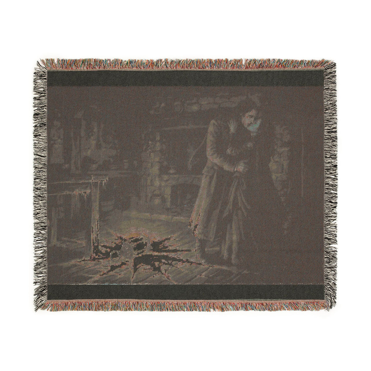Gothic Victorian Scene Woven Blanket
