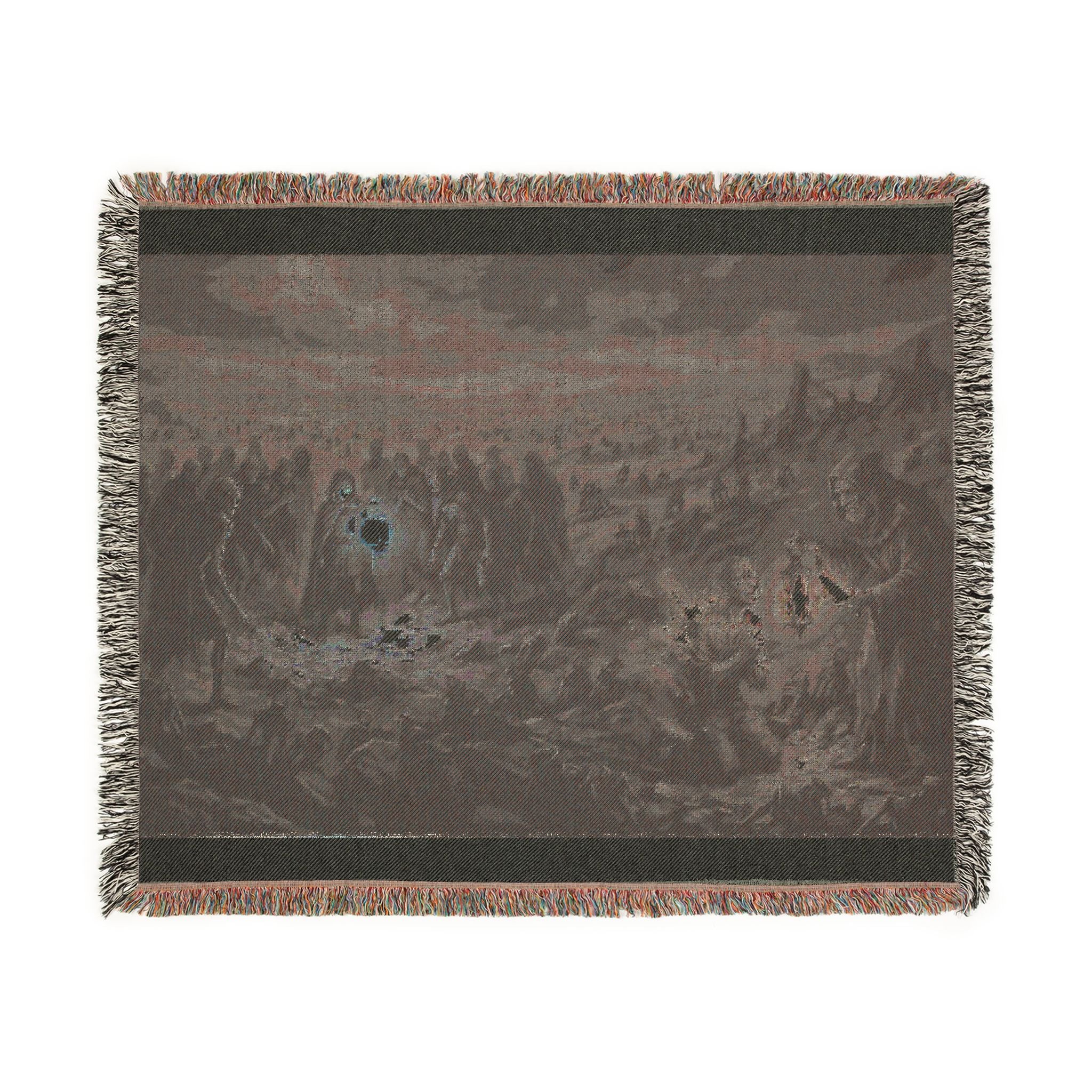 Lantern Night Woven Blanket — Gothic Forest Cozy Throw