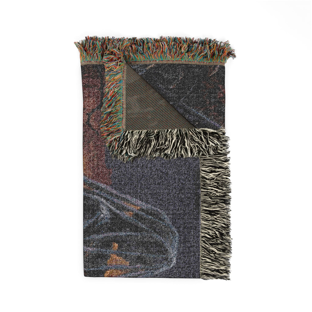 Gothic Lantern Ghost Woven Blanket