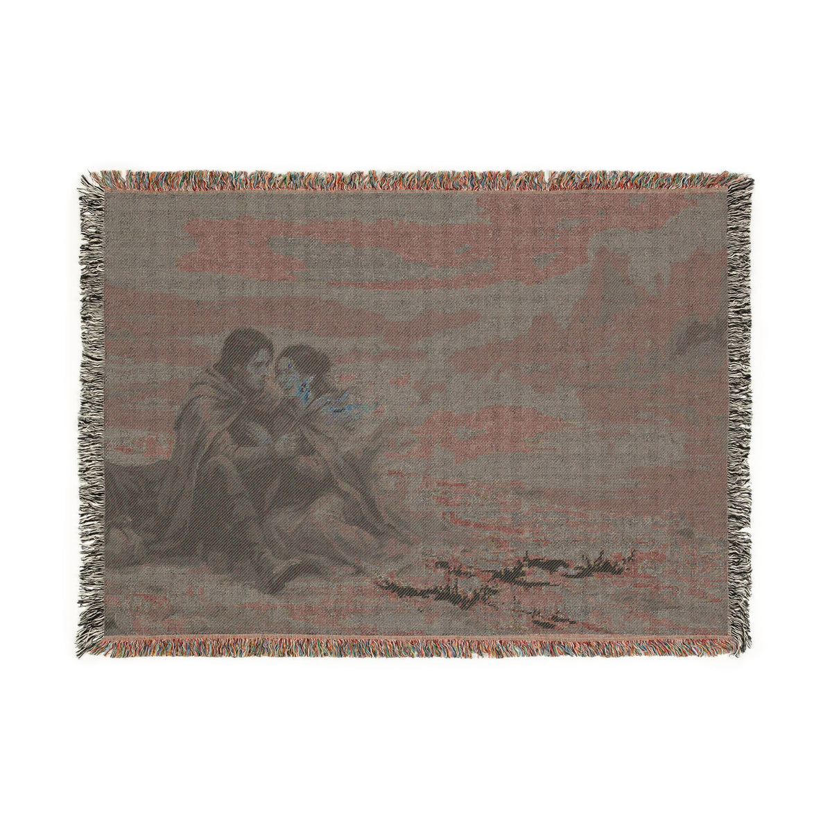 Fireside Embrace Woven Blanket — Nautical Romance Cabin Throw