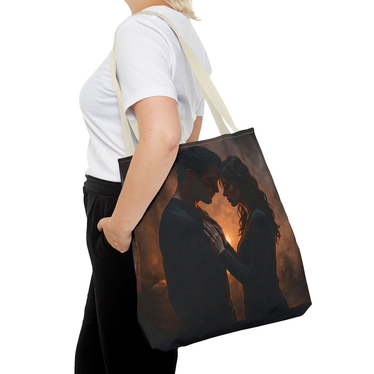 Two Shadows One Flame Tote Bag - Dark Romance Book Bag