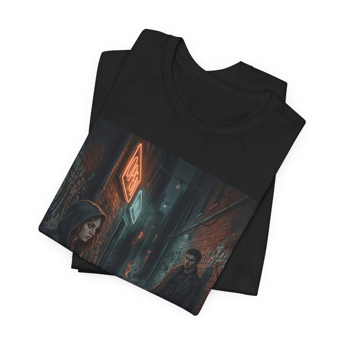 The Hunters Alley T-Shirt - Neon Noir Dark Romance Tee