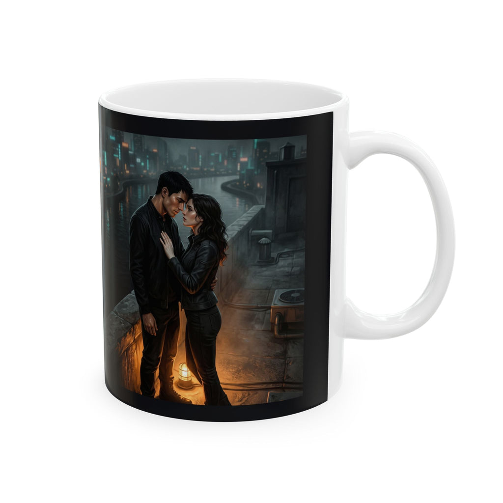 Rooftop Vow Ceramic Mug - Dark Fantasy Romance Coffee Cup