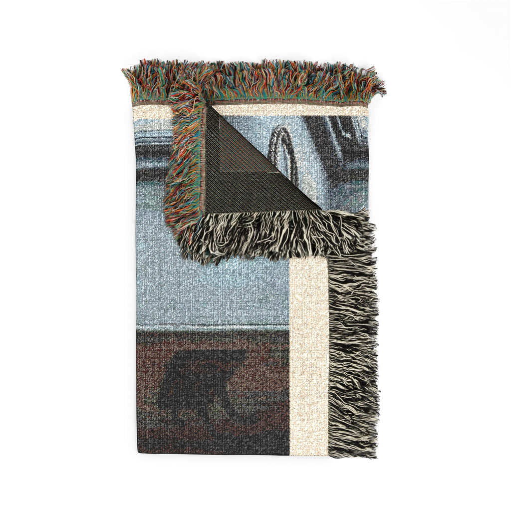 Woven Blanket — 'Sable' Vintage Girl at Window Tapestry Throw