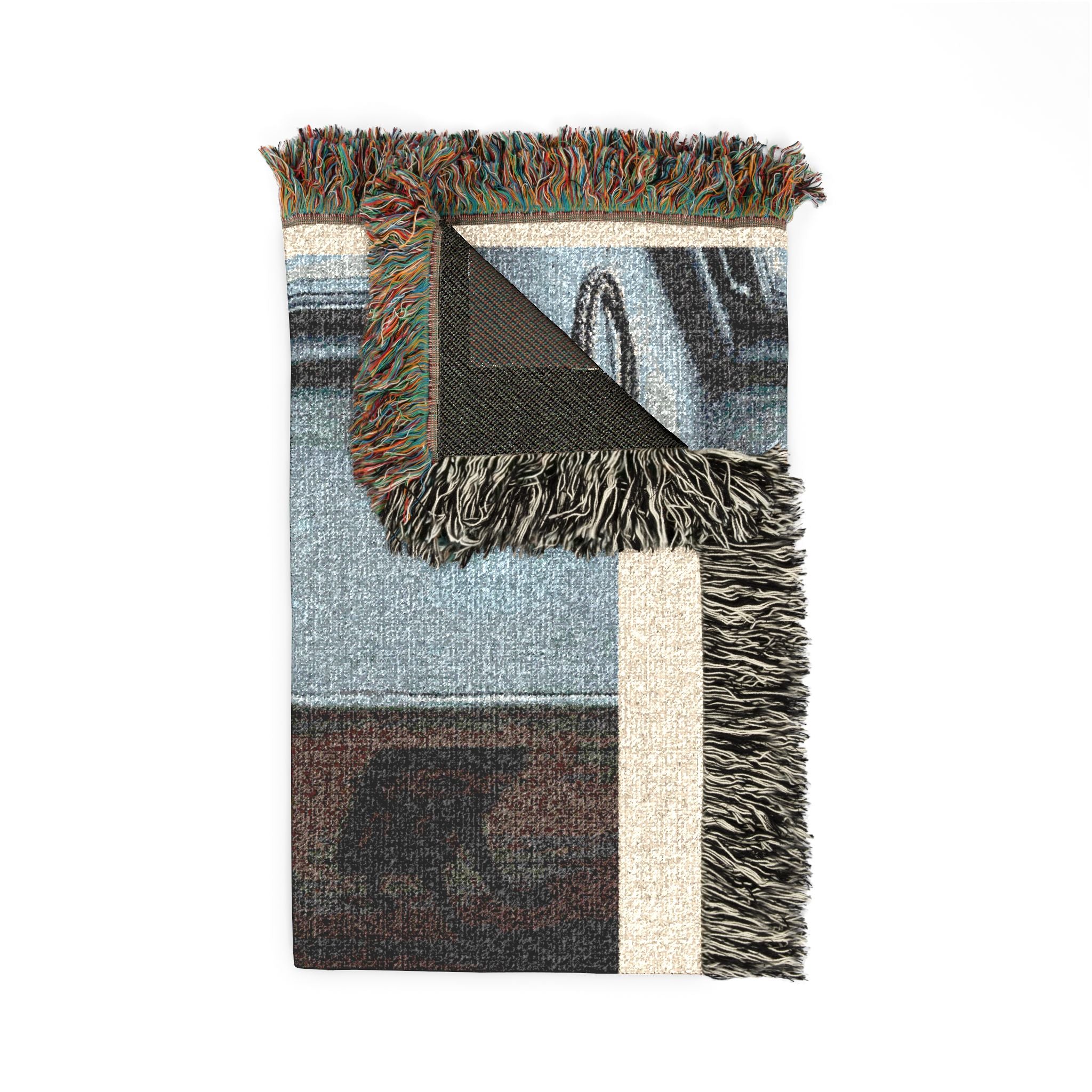 Woven Blanket — 'Sable' Vintage Girl at Window Tapestry Throw