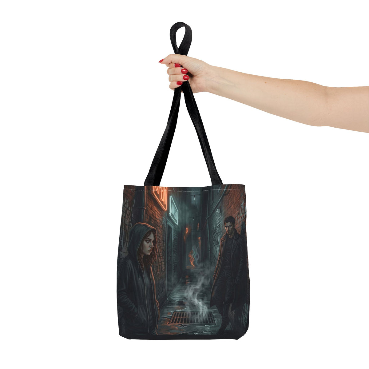 The Hunters Alley Tote Bag - Neon Noir Dark Romance Book Bag