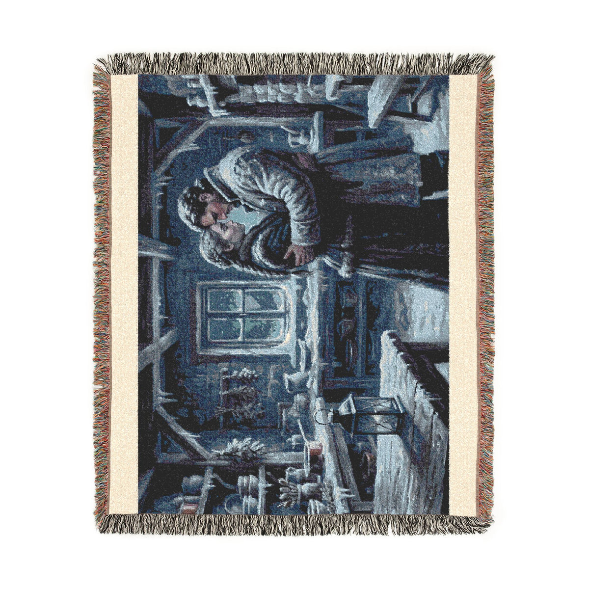 Romantic Cabin Embrace Woven Blanket