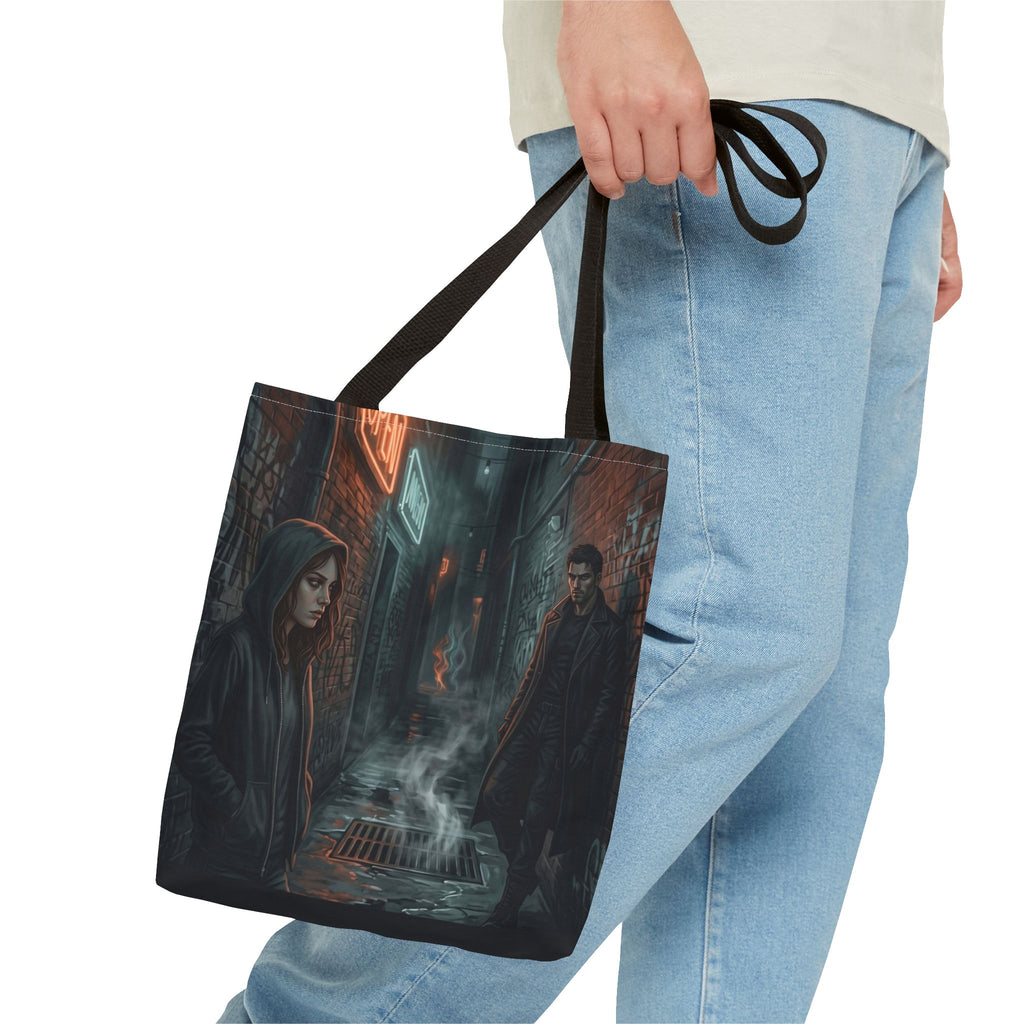 The Hunters Alley Tote Bag - Neon Noir Dark Romance Book Bag