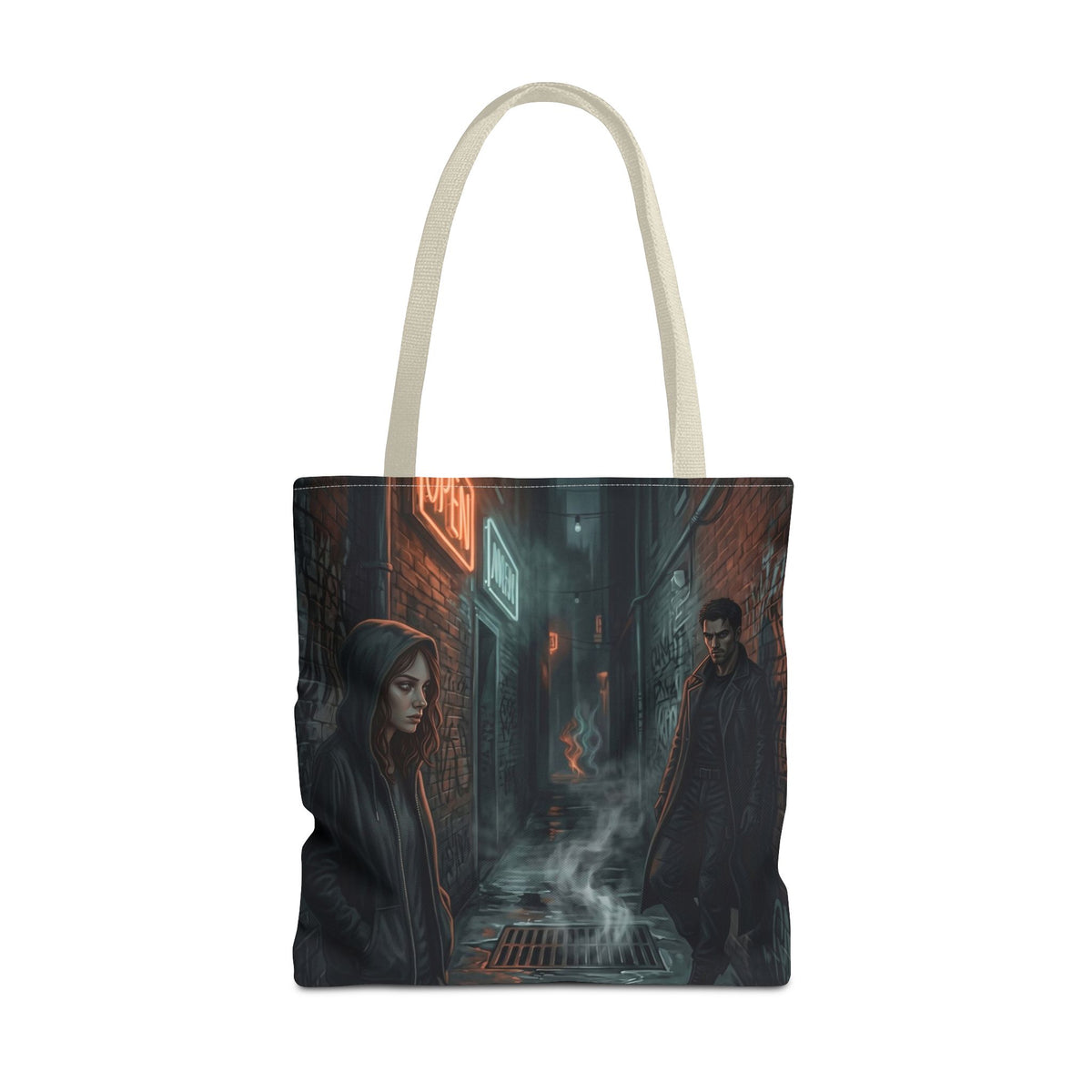 The Hunters Alley Tote Bag - Neon Noir Dark Romance Book Bag