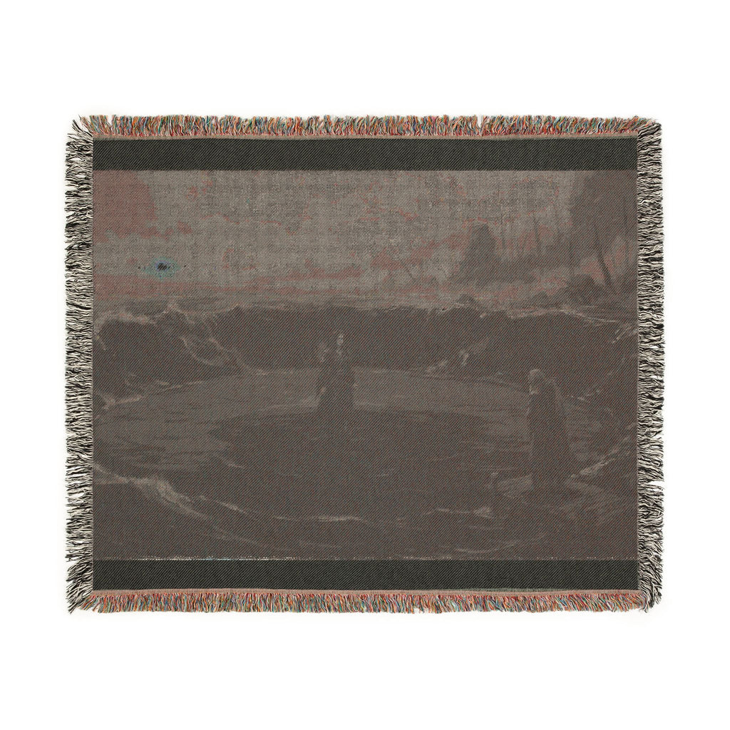 Ocean Night Woven Blanket — Moody Seascape Throw for Coastal Decor & Gift