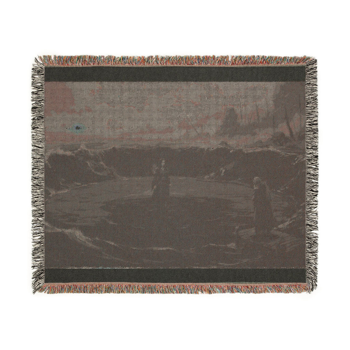 Ocean Night Woven Blanket — Moody Seascape Throw for Coastal Decor & Gift