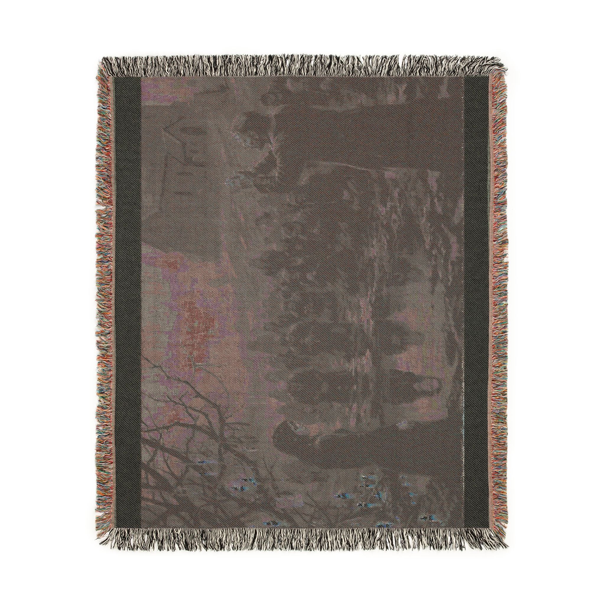 Gothic Lantern Procession Woven Blanket