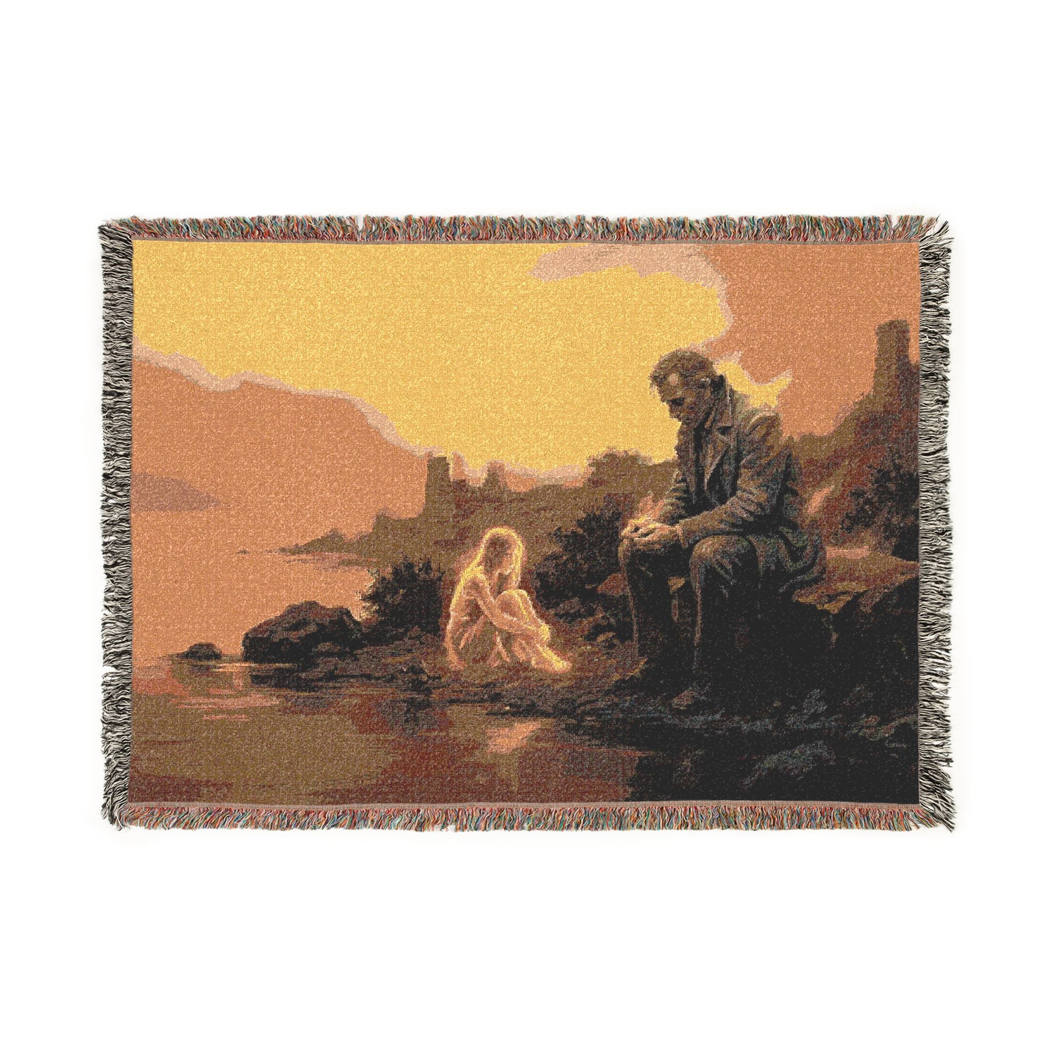 Religious Nativity Woven Blanket