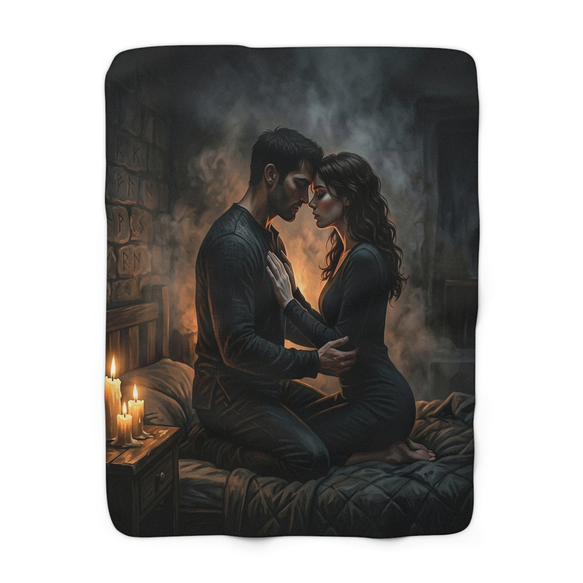 True Name Sherpa Fleece Blanket - Candlelit Dark Romance Throw