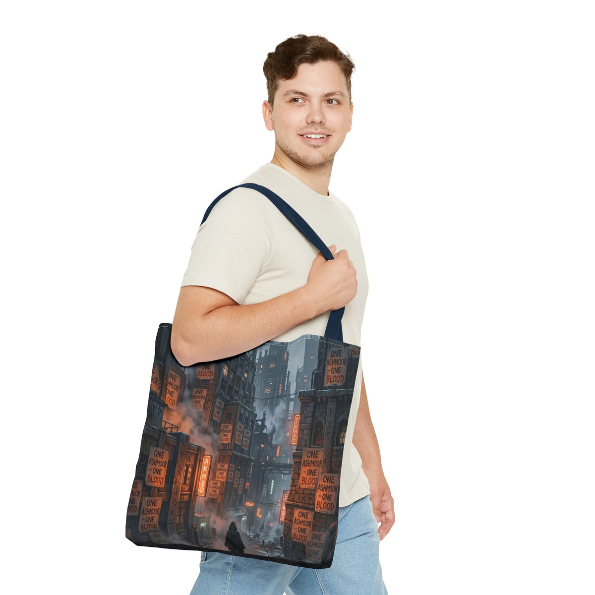 One Ashmoor One Blood Tote Bag - Dark Fantasy City Book Bag