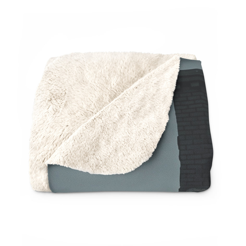 Ashmoor River Packing Sherpa Fleece Blanket - Gothic Industrial Throw
