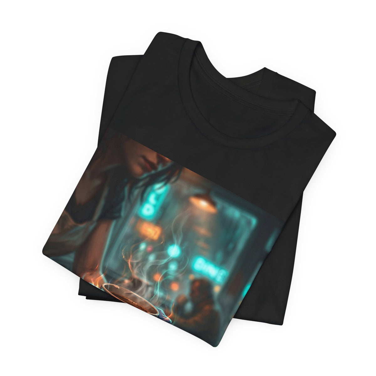 Cold Hands Warm Cup T-Shirt - Cozy Noir Diner Bookish Tee