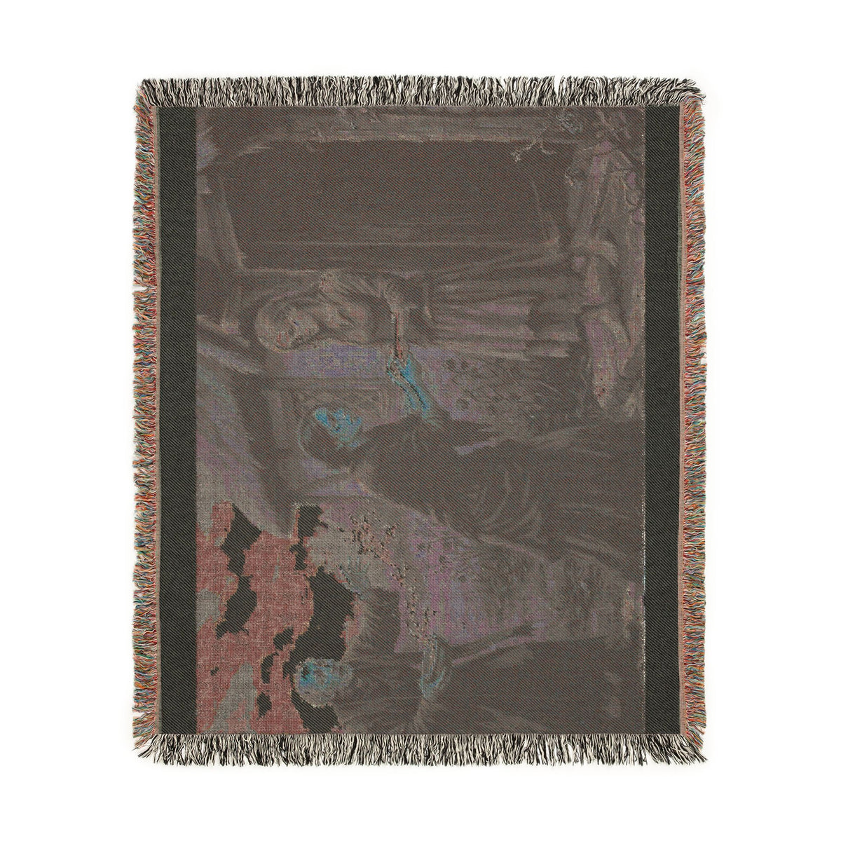 Woven Blanket: Vintage Storybook Cottage Scene Throw