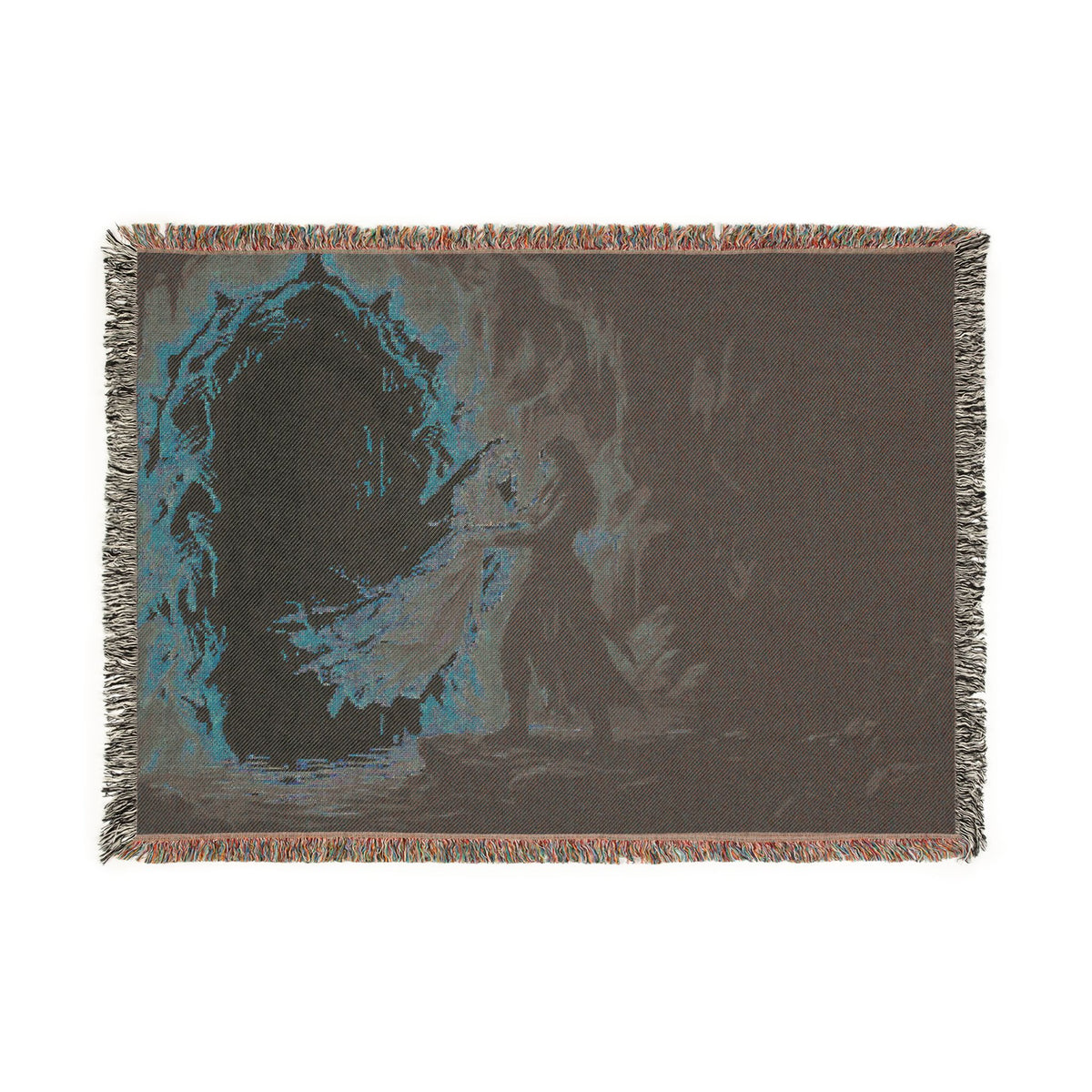 Woven Blanket - Fantasy Portal Embrace Throw (Romantic Mythic Doorway Design)