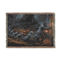 Gothic Lantern Woven Blanket – Haunted Traveler Throw
