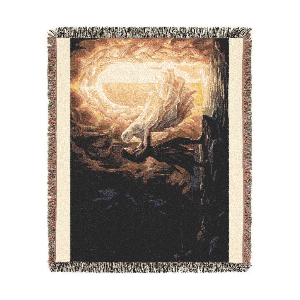 Woven Blanket - Fantasy Portal Embrace Throw (Romantic Mythic Doorway Design)