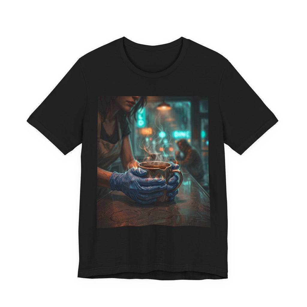 Cold Hands Warm Cup T-Shirt - Cozy Noir Diner Bookish Tee