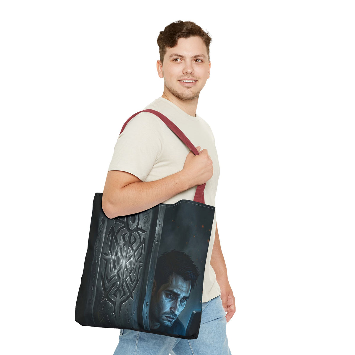 The Ward Mark Tote Bag - Gothic Rune Sigil Book Bag