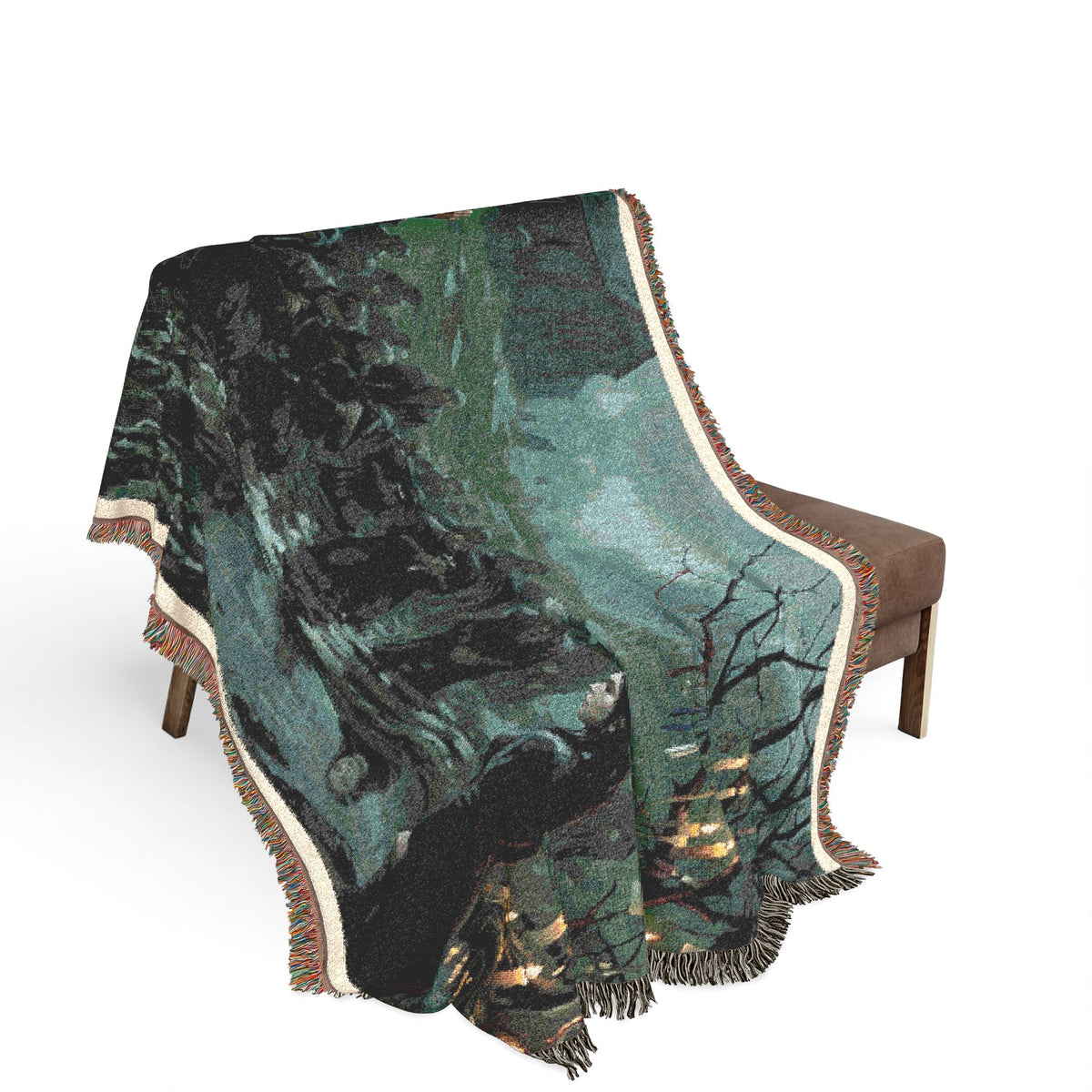 Gothic Lantern Procession Woven Blanket
