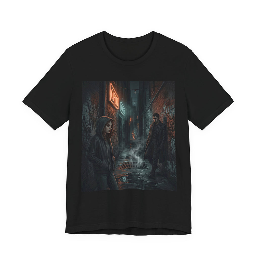 The Hunters Alley T-Shirt - Neon Noir Dark Romance Tee