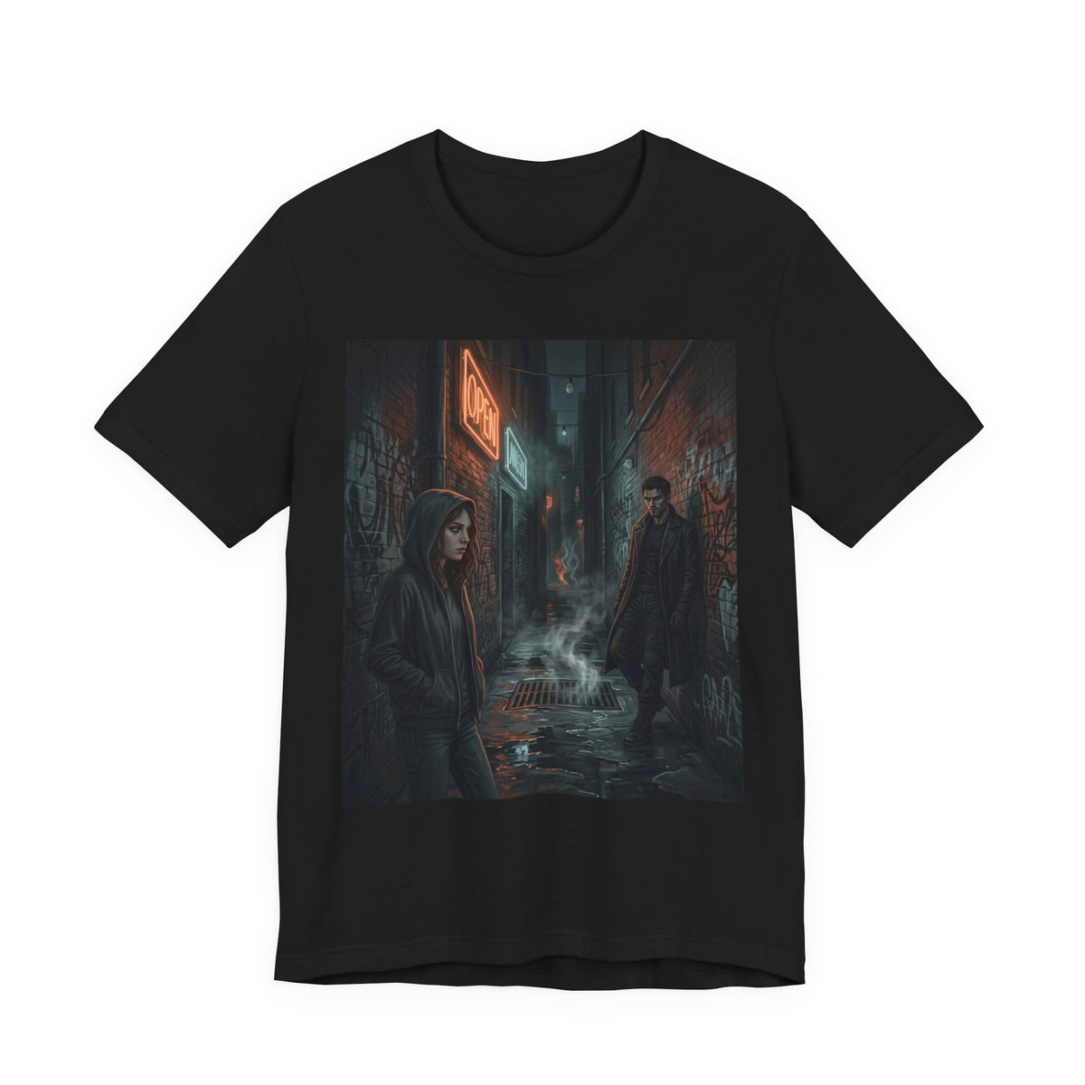 The Hunters Alley T-Shirt - Neon Noir Dark Romance Tee