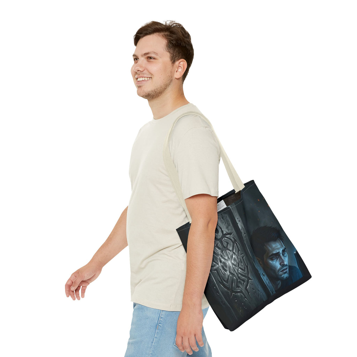 The Ward Mark Tote Bag - Gothic Rune Sigil Book Bag