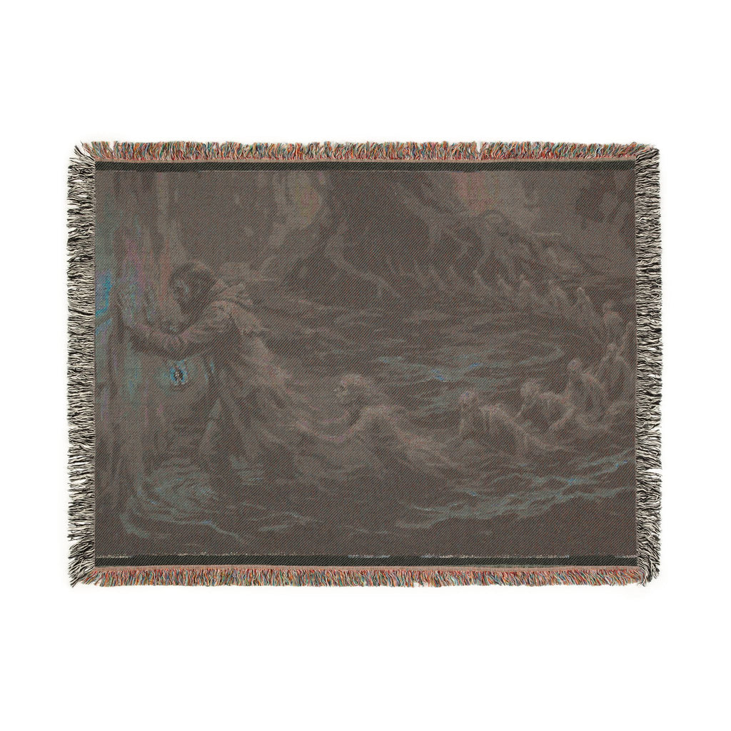 Gothic Lantern Woven Blanket – Haunted Traveler Throw