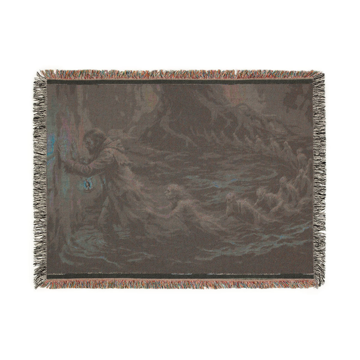 Gothic Lantern Woven Blanket – Haunted Traveler Throw