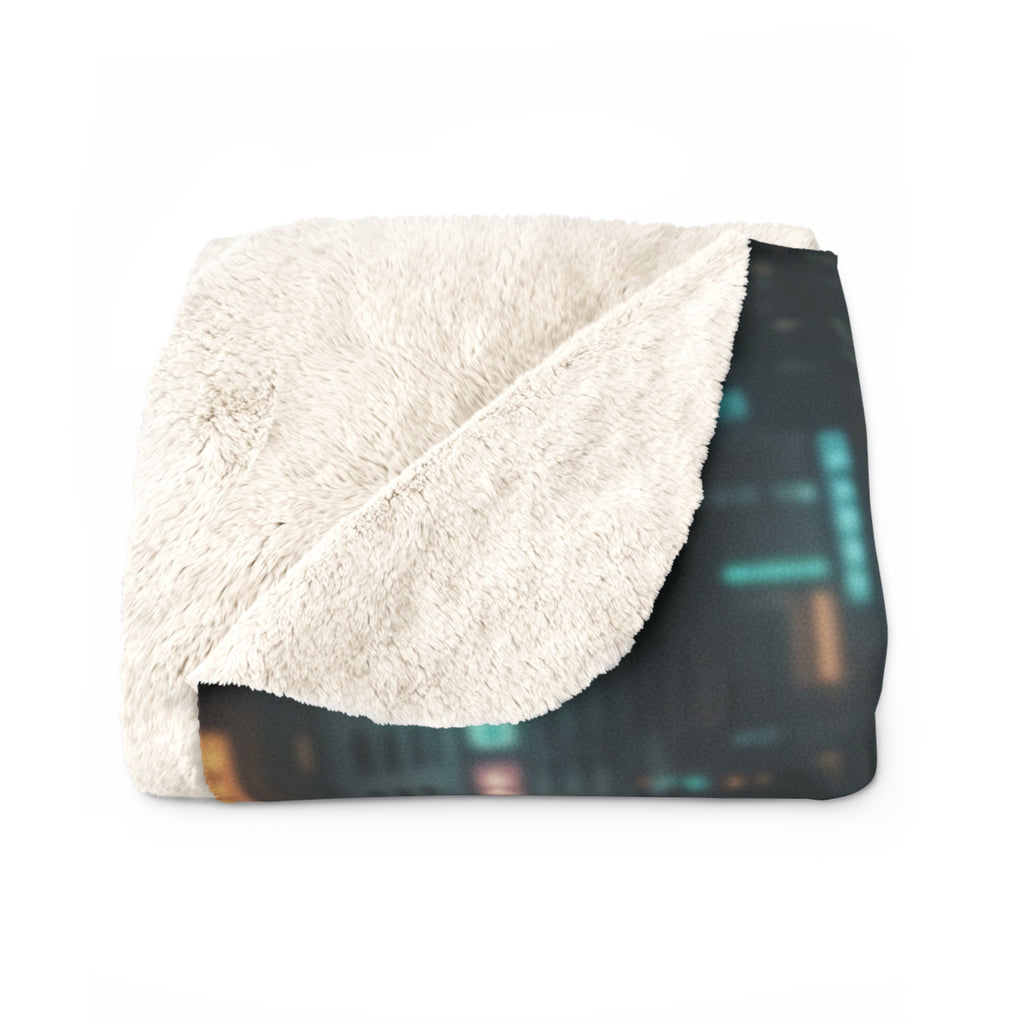 Rooftop Vow Sherpa Fleece Blanket - Dark Fantasy Romance Lovers Throw