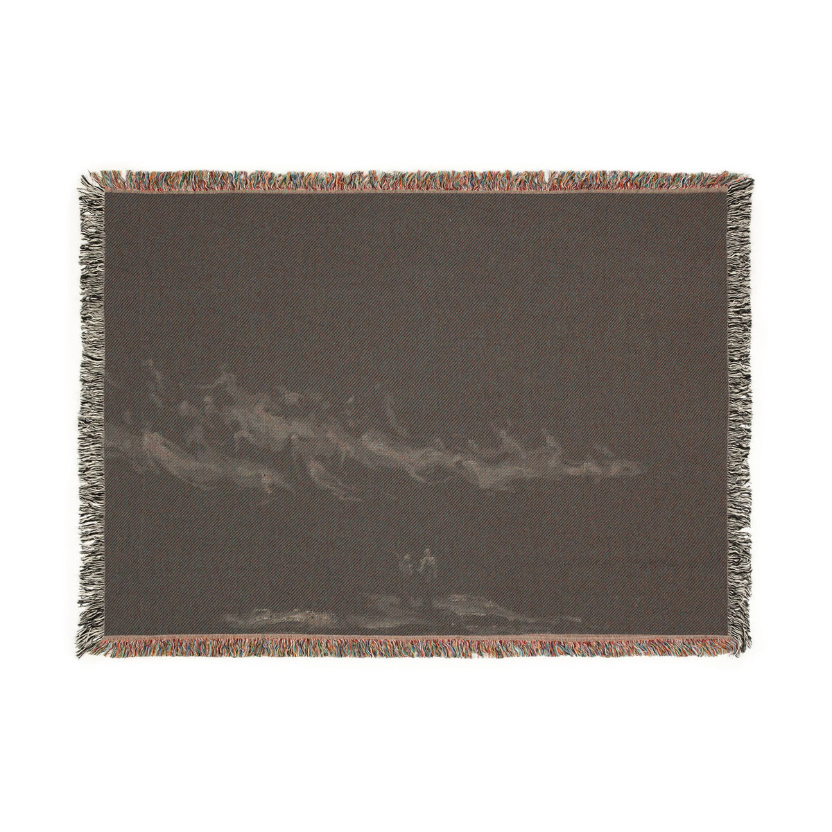 Woven Blanket - Subtle Night Sky Throw with Wispy Cloud Design