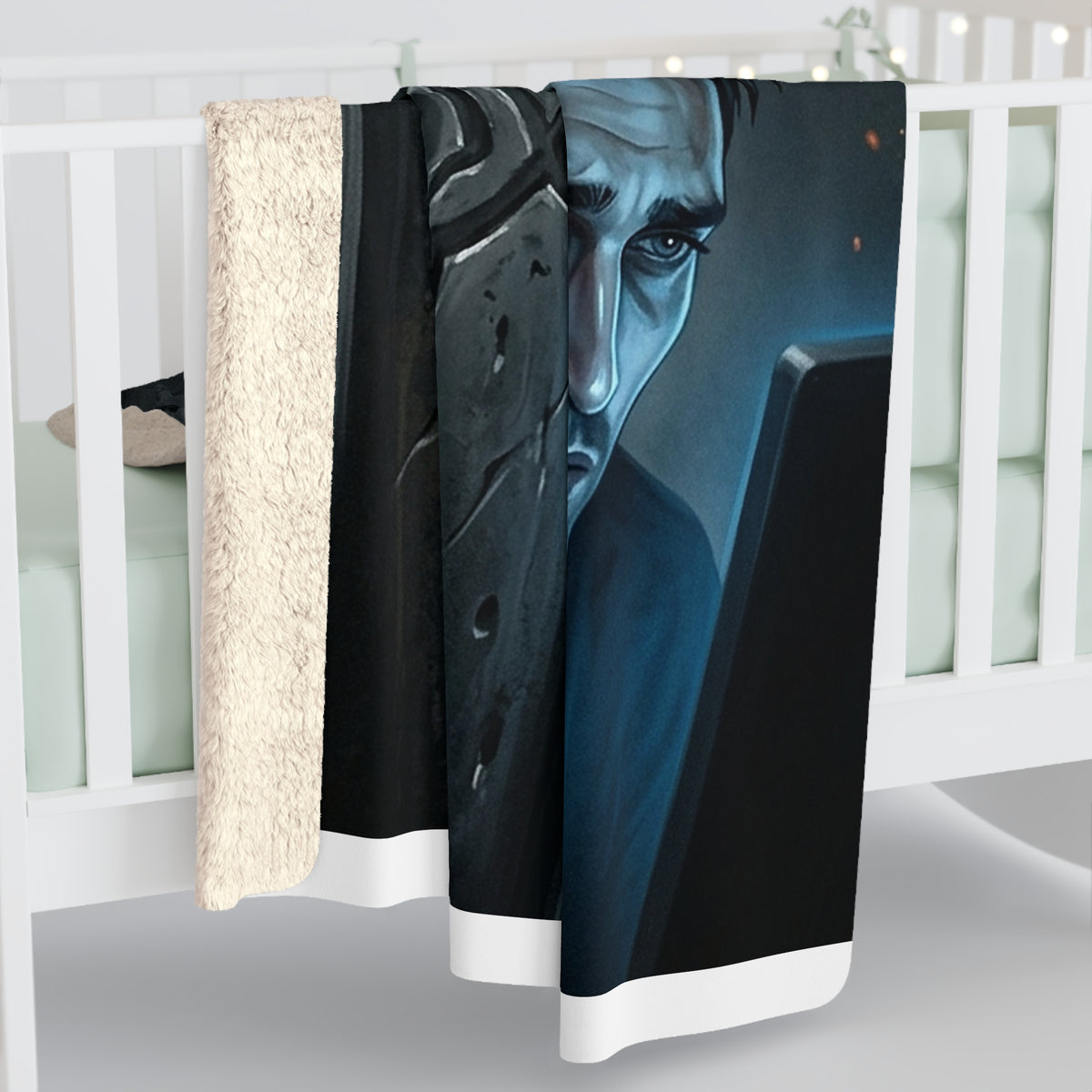 The Ward Mark Sherpa Fleece Blanket - Gothic Rune Sigil Throw