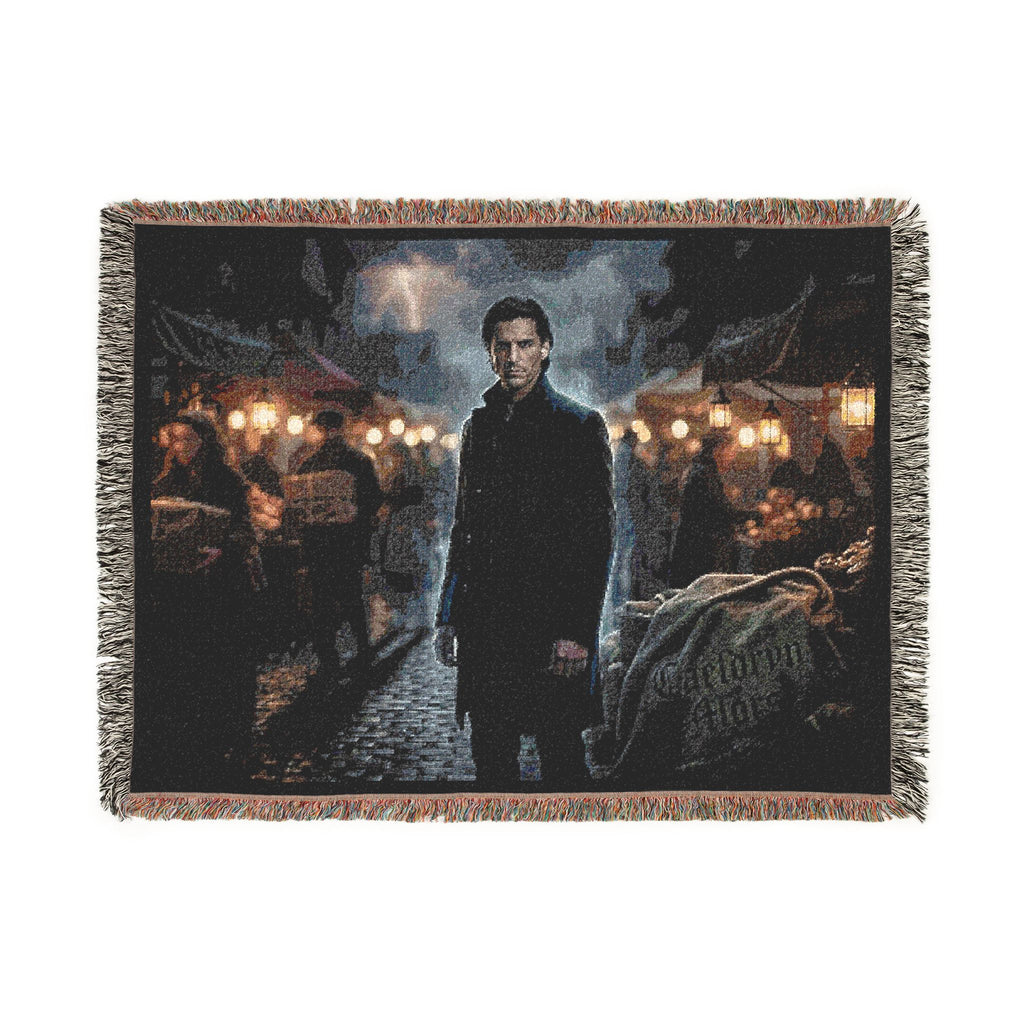 Demon in the Crowd Woven Blanket