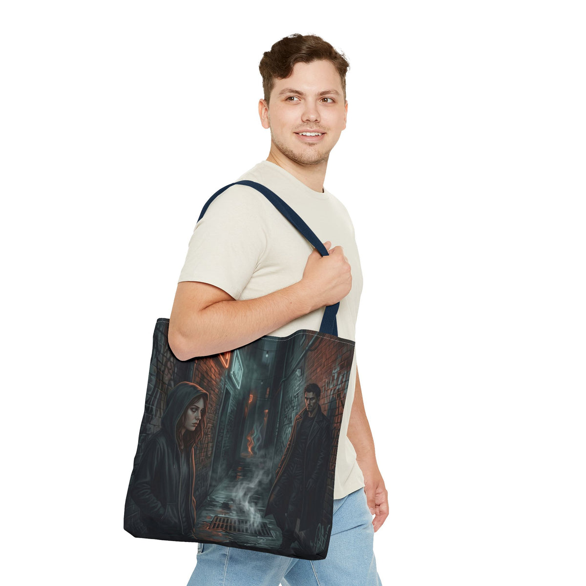 The Hunters Alley Tote Bag - Neon Noir Dark Romance Book Bag