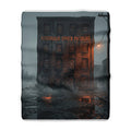 Ashmoor River Packing Sherpa Fleece Blanket - Gothic Industrial Throw