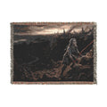 Viking Fisherman Woven Blanket – Norse Coastal Landscape Throw