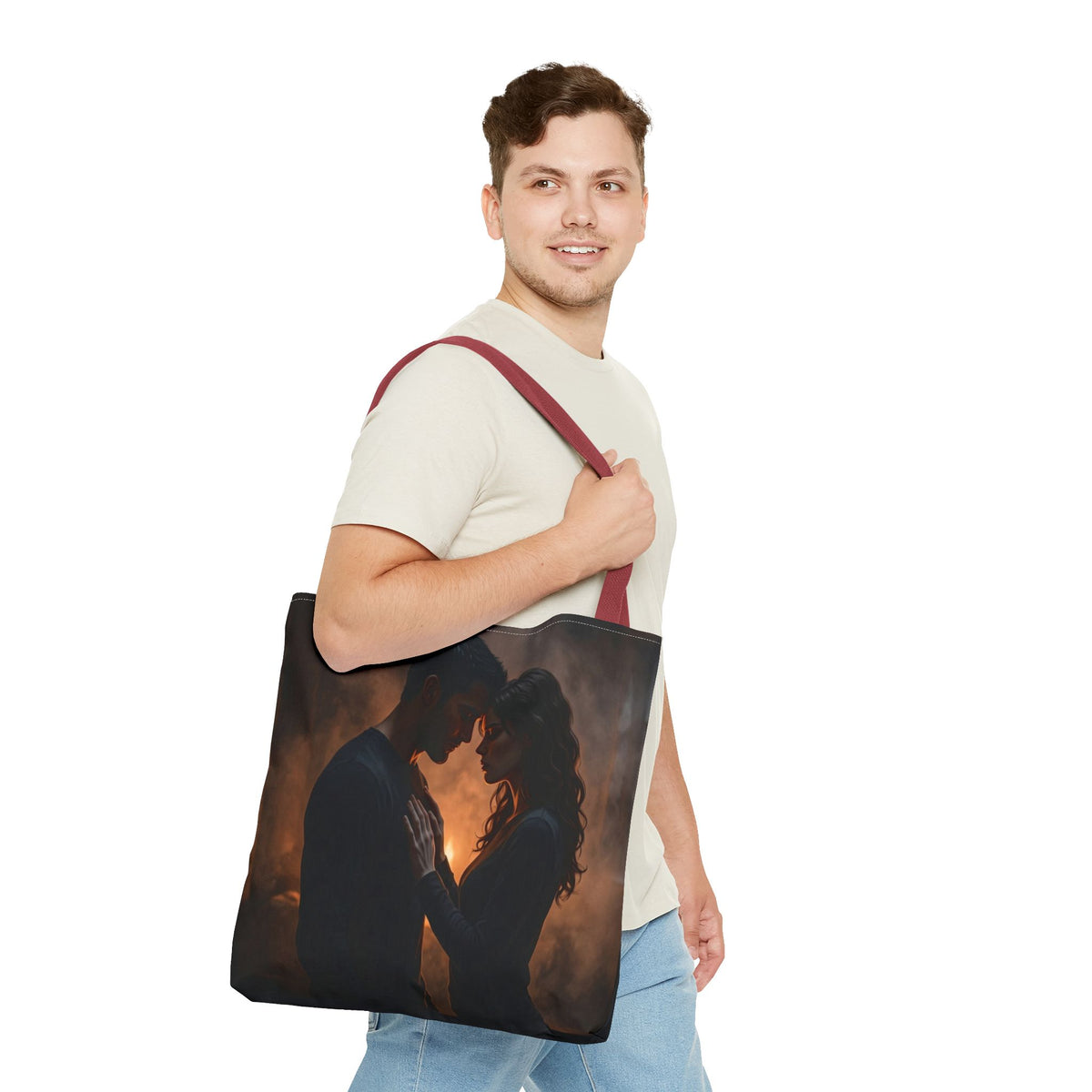 Two Shadows One Flame Tote Bag - Dark Romance Book Bag