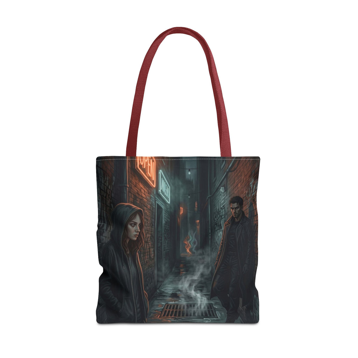 The Hunters Alley Tote Bag - Neon Noir Dark Romance Book Bag